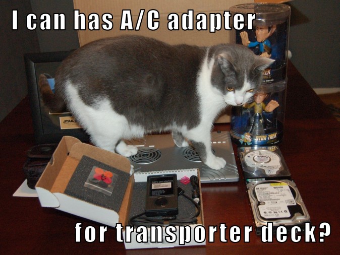 I can has A/C adapter for transporter deck?